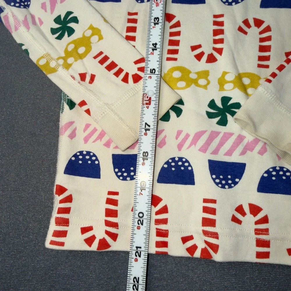 Hanna Andersson Kids 10 Organic Cotton Pajamas Holiday Candy Print Set 140cm